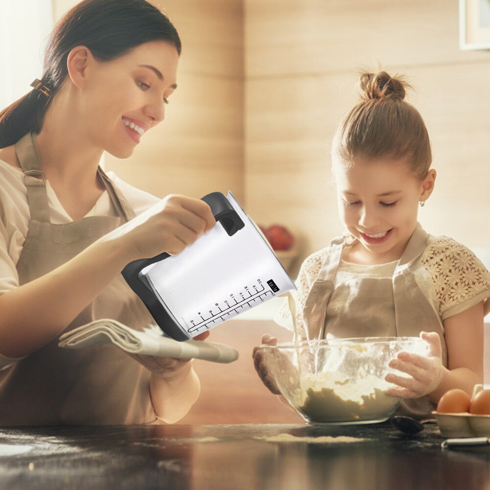 Large Capacity Electronic Measuring Cup Kitchen Scales Digital Beaker Libra Scale with LCD Display Temperature Measurement Cups