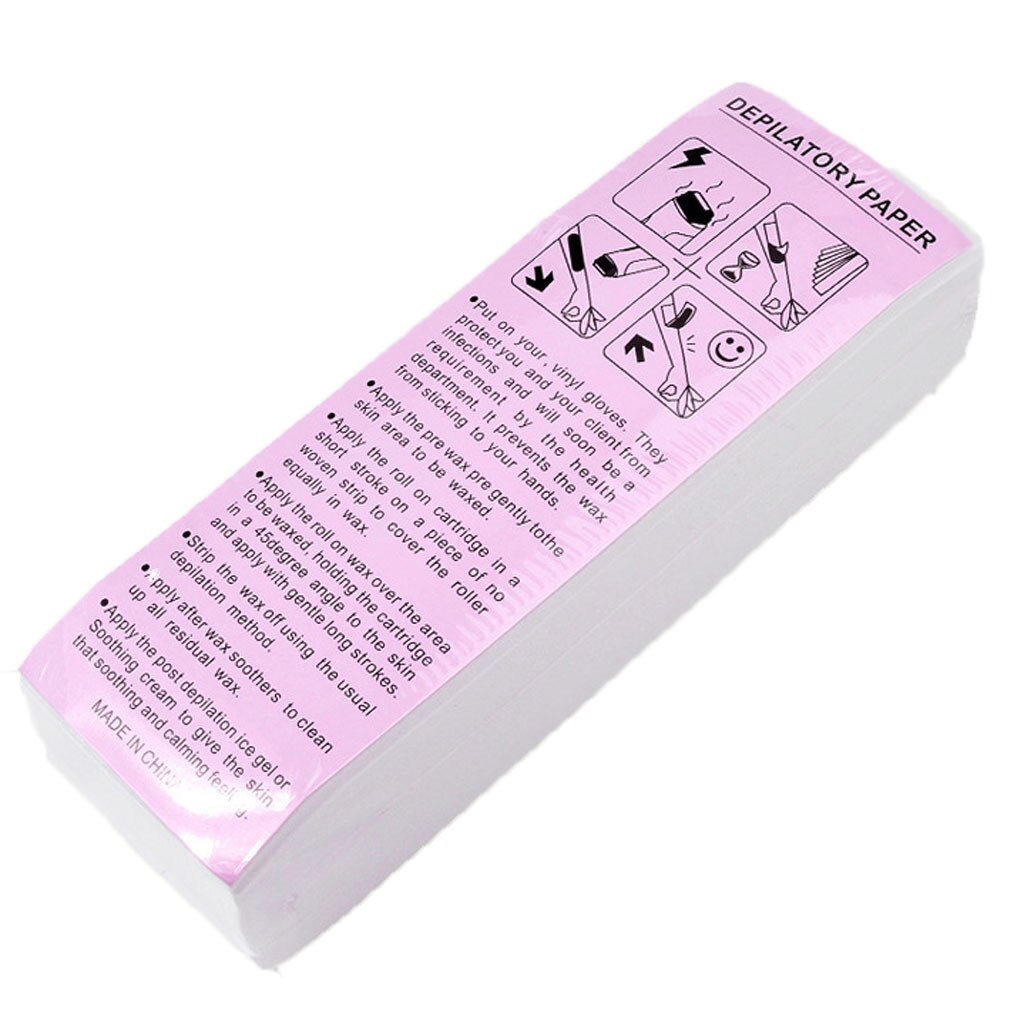 100pcs Removal Nonwoven Body Cloth Hair Remove Wax Paper Rolls Hair Removal Epilator Wax Strip Paper Convenient