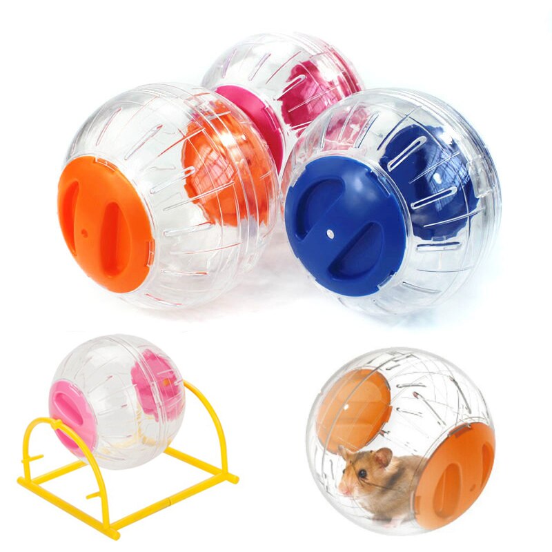 Balle de jeu Hamster en boule de cristal | Jouets d'animaux en cours d'exécution de petits animaux intéressant Cage de Rat ronde en PP outil d'entraînement pour chiots, souris de 12CM