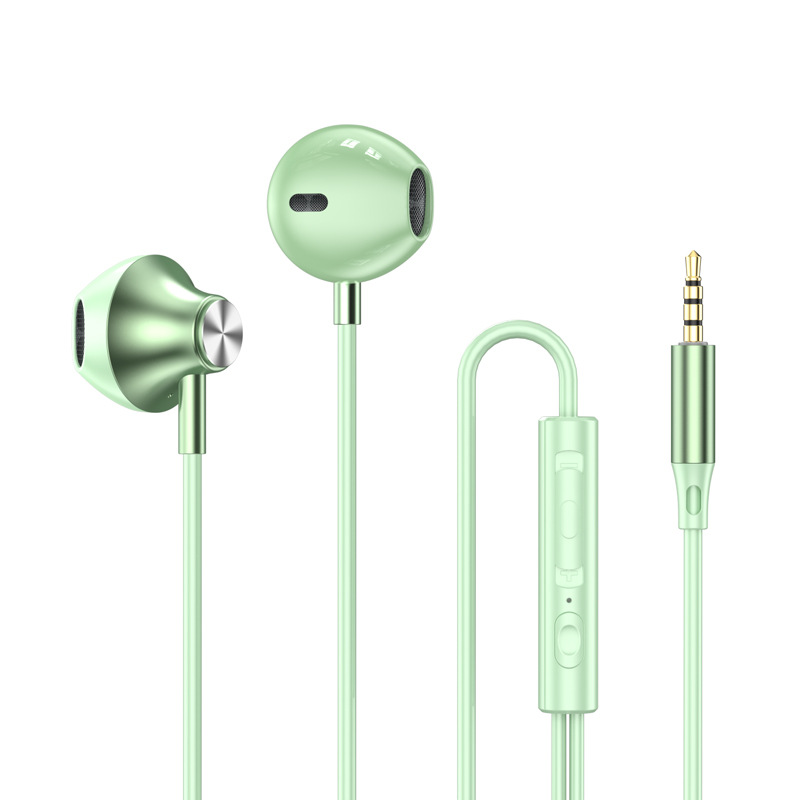 Typ C 3,5mm HIFI Stereo Verdrahtete Kopfhörer Schwere Bass in Ohr Kopfhörer Mit Mic Ohrhörer Lärm die Ermäßigung Gamer Headset für Xiaomi: Grün