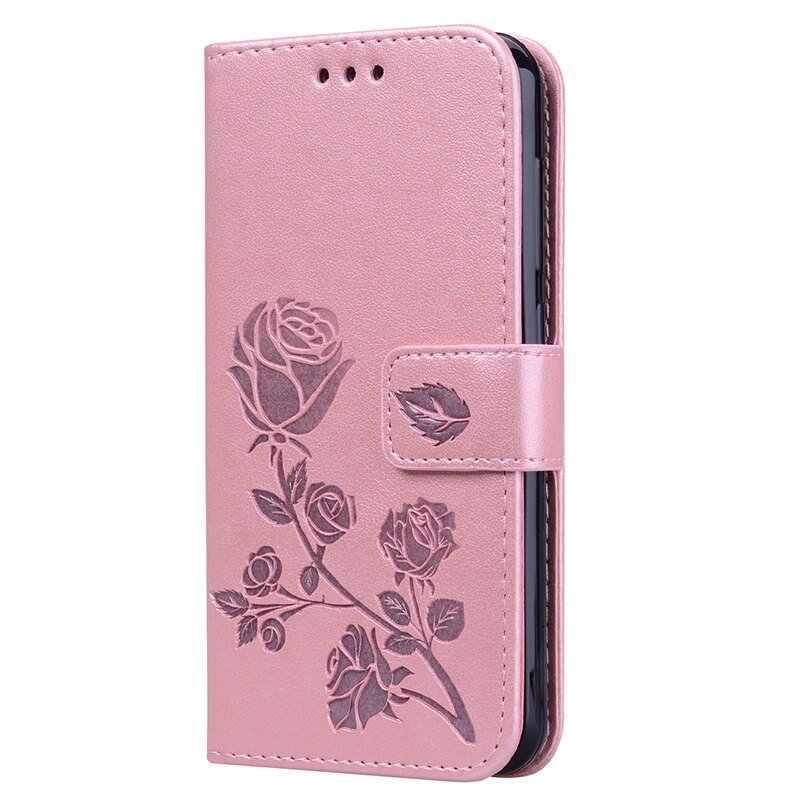Per Infinix Hot 10 Lite custodia per telefono custodia in pelle PU per telefono Flip Cover Protector per Infinix Hot 10 Lite Funda portafoglio Shell Book Capa: MGH Pink