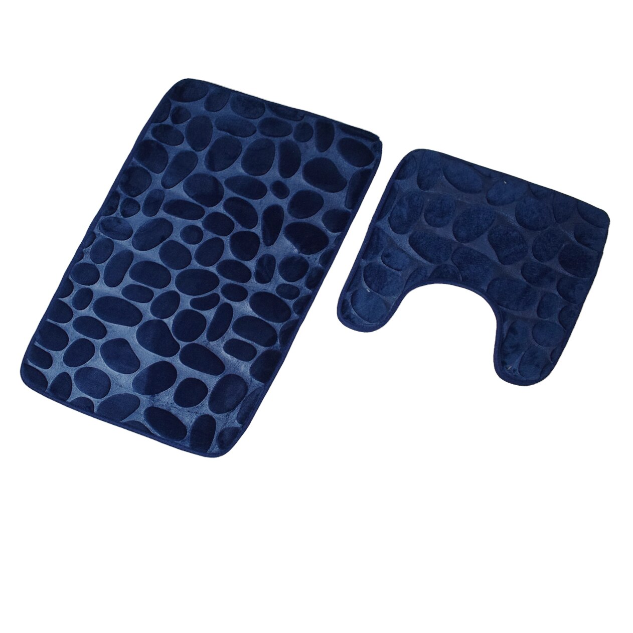 Zeegle Shell Patroon Effen Badkamer Matten Set 2 Stuks Wc Tapijten Anti-Slip Douche Tapijten Wc Deksel Cover badkamer Tapijten: 4