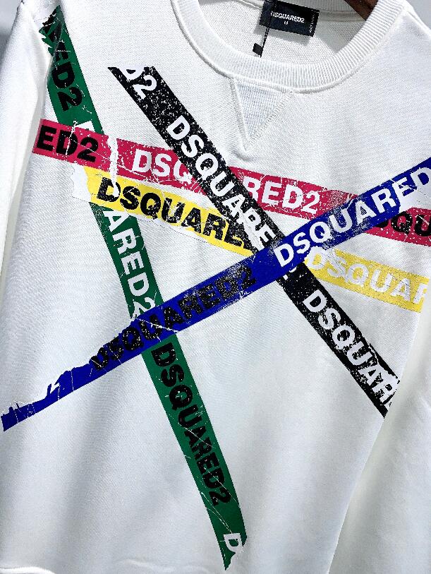 Fw høst vinter dsquared 2 dame/herre hettegenser trykt unisex fritidsgenser  ds294