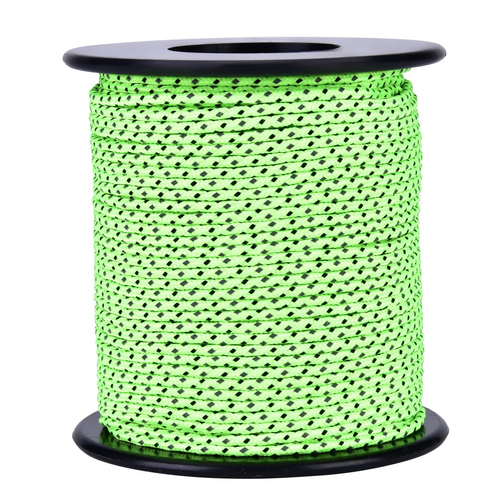 20/50m reflekterende telt reb nylon telt line snor paraply paracord reb camping vandre telt tilbehør: 50 mx 2.5mm