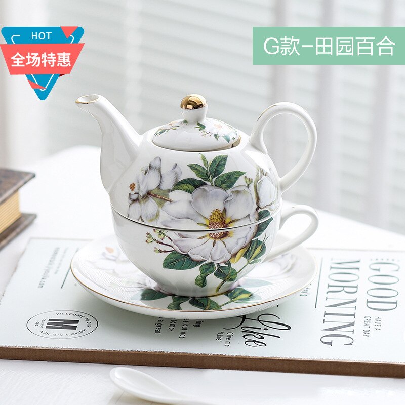 British afternoon tea single teapot with filter office scented tea set