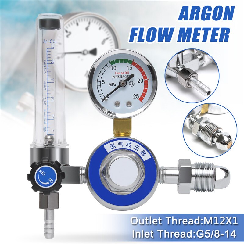 Ar reducer tryk gas flowmåler 15 mpa argon  co2 tryk gas flow meter regulator svejsemåler