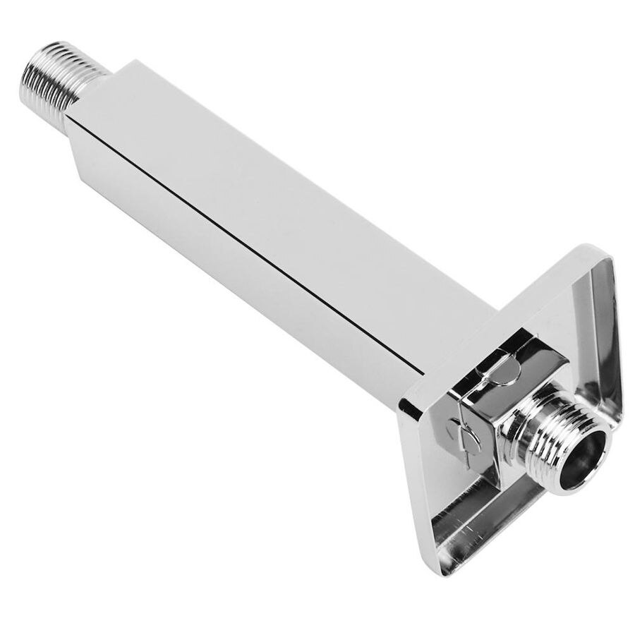 G1/2in Chrome Plated Stainless Steel Top Mounted Shower Arm Extension Rod Bathroom Top Sprayer Fixed Pipe Shower Head Holder Bar