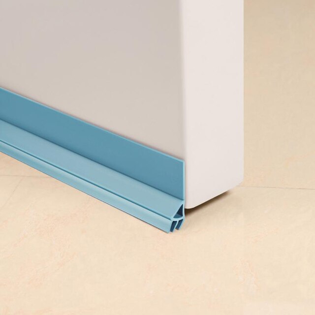 93Cm Pcv Zelfklevende Tochtstrips Onder Deur Raam Afdichting Strip Noise Tochtstrip Draft Stopper Sweep Strip Deur seal: Blue
