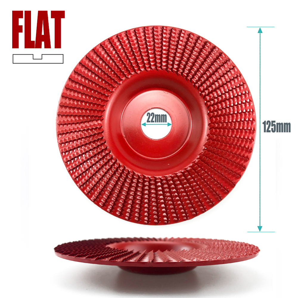 Muela de ángulo biselado plano de 125mm, rueda de pulido de madera, herramienta de lijado para tallado de madera, herramientas de disco abrasivo para amoladora angular: Oro