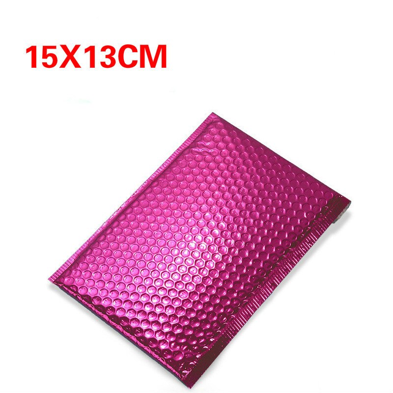 Usable Space 15X13 Rose Red Poly Bubble Mailer Envelopes Padded Mailing Bag Self Sealing packaging Bag Wrap Storage 10pcs