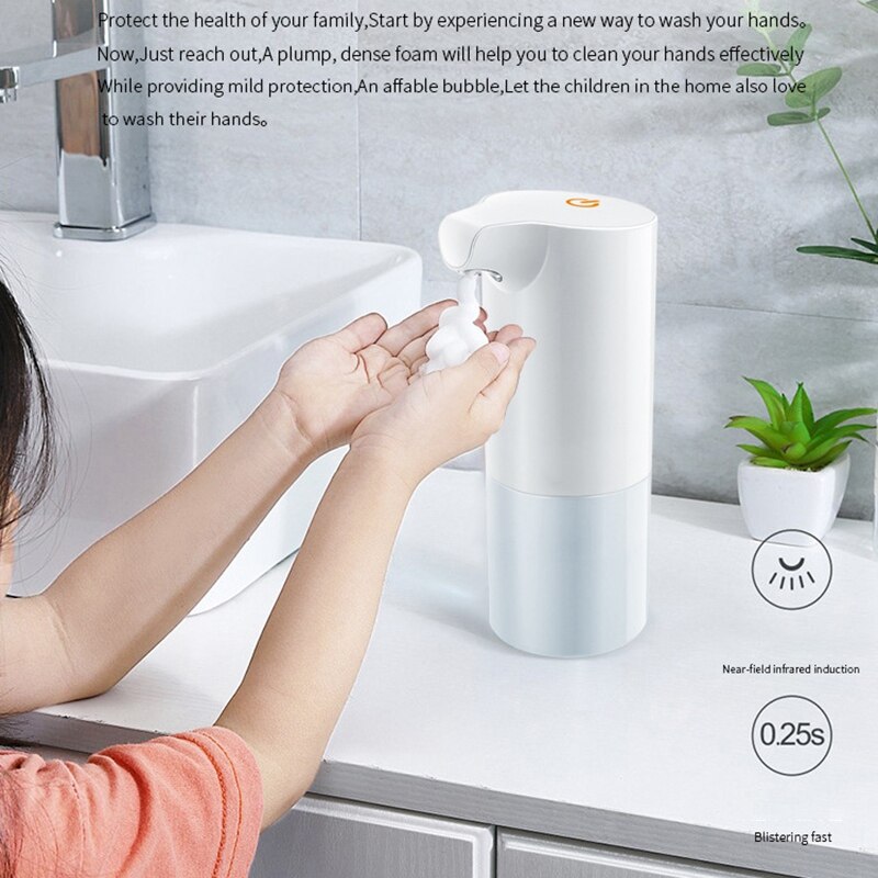 Automatic Foam Soap Dispenser Pressless Foaming 300ML Sensor Hands-Free Automatic Soap Pump for Bathroom Kitchen