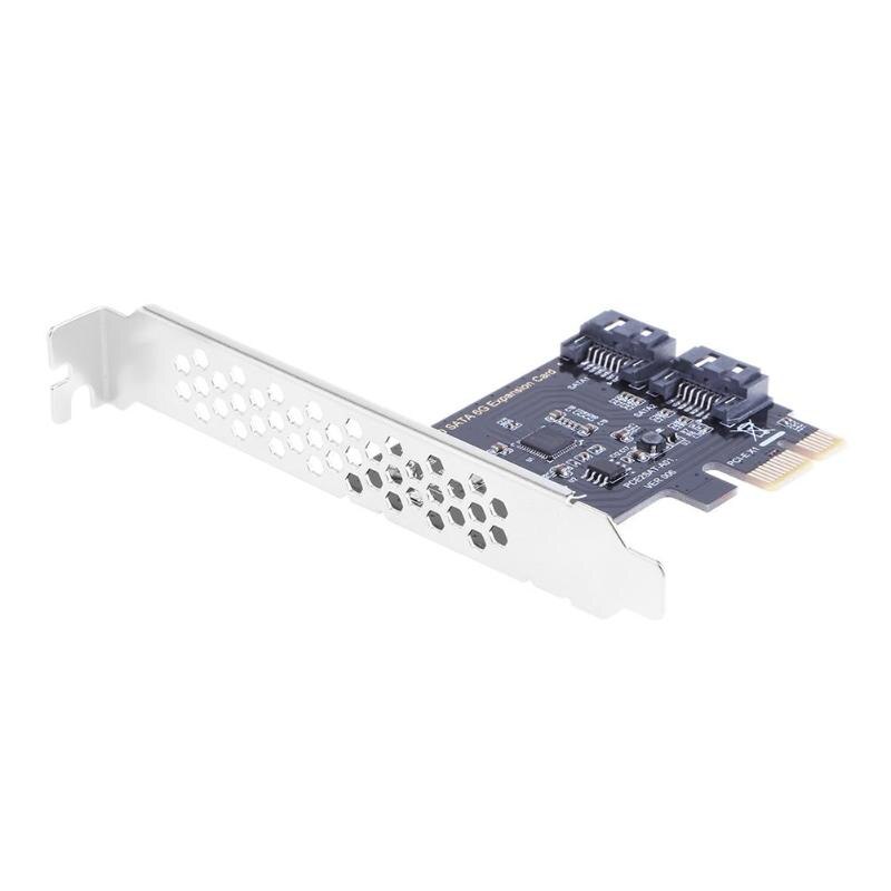 PCI-E 1X 4X 8X 16X PCI Express to SATA3.0 2-Port SATA III 6G Expansion Controller Adapter for Computer for Mining