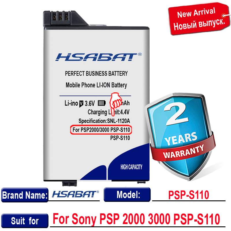 Batería de 100% mAh para Sony PSP 4300, 2000, PSP2000, PSP3000, PSP-S110, Mando de consola, portátil, stcok, novedad de 3000