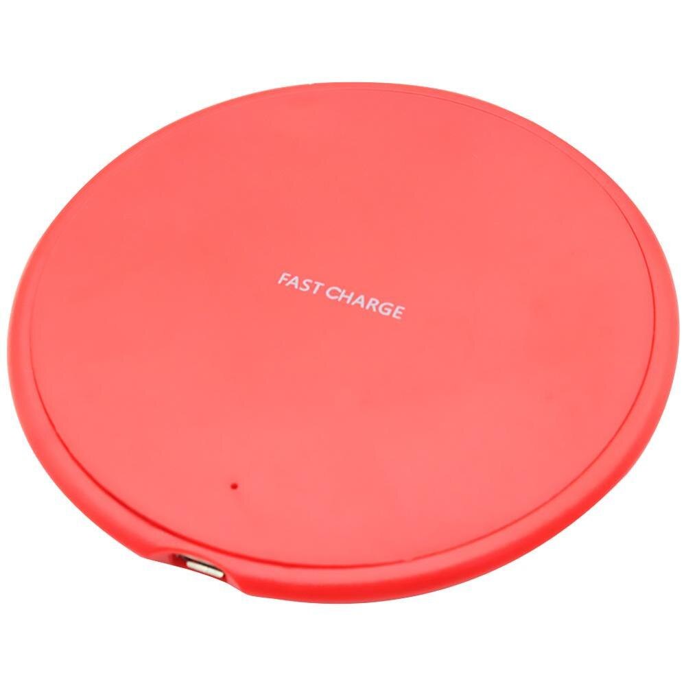 10w qi draadloze oplader voor samsung galaxy note  s10 s9/s9+ s8 , 9 usb snellaadpad voor iphone 11 pro, xs max, xr  x 8 plus: Rood