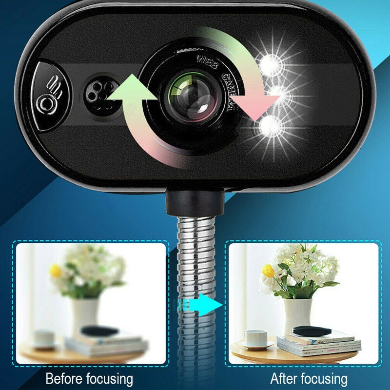 USB HD Webcam Camera with Mic Night Vision for Desktop Computer PC Laptop Home Office SP99