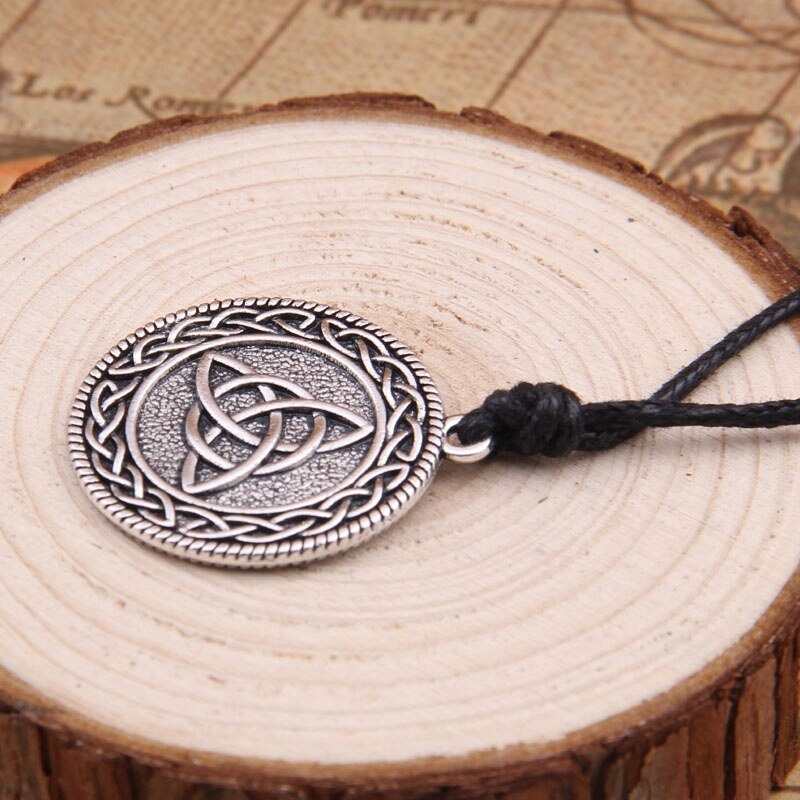 Vintage Celtic Knot Pendant Men Viking Rune Amulet Necklace