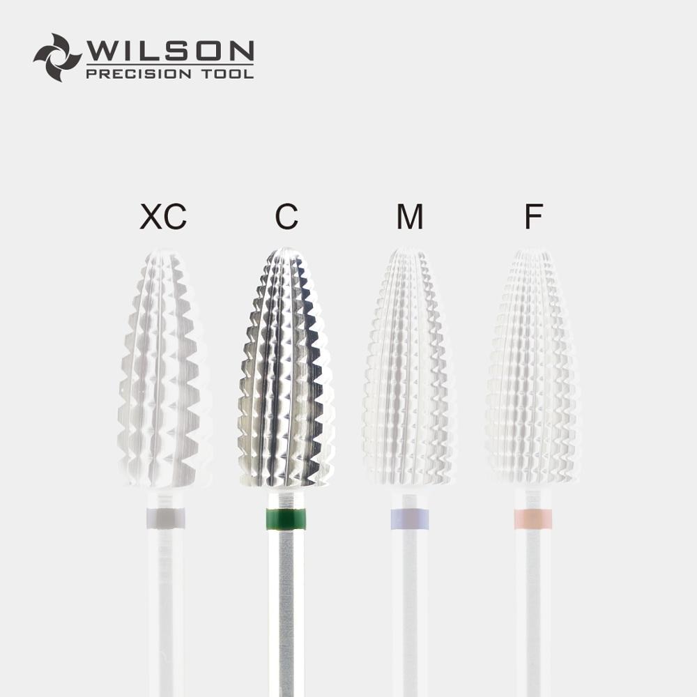 Mèche Typhoon (acrylique et Gels à suppression la plus rapide) [or/argent]-une directionnelle (pour usage à droite seulement)-mèche à ongles en carbure WILSON: 1PC Coarse-Silver