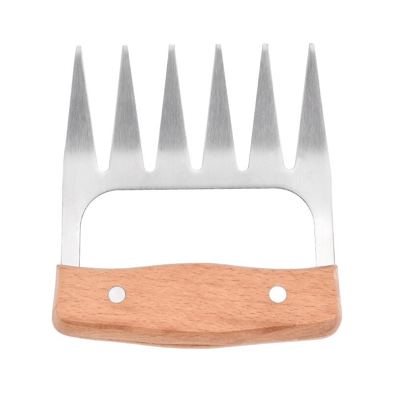 2 Stuk Set Houten Handvat Rvs Beer Klauw Vlees-Scheuren Apparaat Gekookt Voedsel Vaste Hand-Scheuren kip Vlees-Splitting