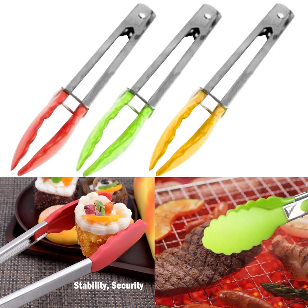 BBQ Tongs Practical Food Serving Grill Food Tongs Non-Slip Durable Buffet Clip