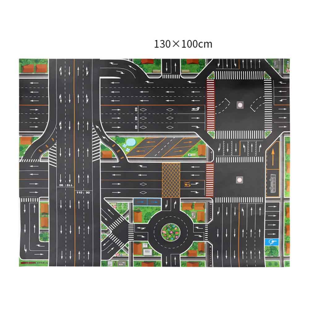 Teaching Edition Adult Children Learning Urban Traffic Rules Pure Route Parking Map Game Pad English Teaching Edition Road Sign