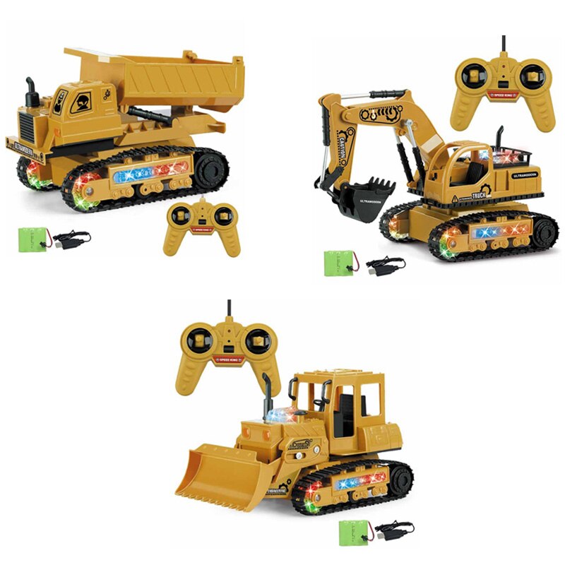 4Ch Simulation Rc Bagger Spielzeug Mit Musik Und Licht freundlicher Jungen Rc Lkw Spielzeug Rc Ingenieurwesen Auto Traktor Spielzeug, B