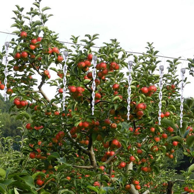 8Pcs Bird Repeller Rotating Rod Repellent Reflective Scare Rods Spiral Deterrent Control Device Garden Ornament Outdoor