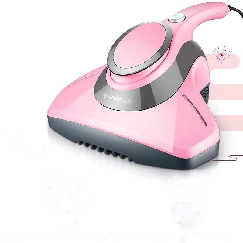 Aspiradora de mano de 220V y 110V, aspiradora de polvo, recolector de ácaros de cama, Mini esterilizador UV, colchón, atrapamoscas, aspirador: Rosa / UK