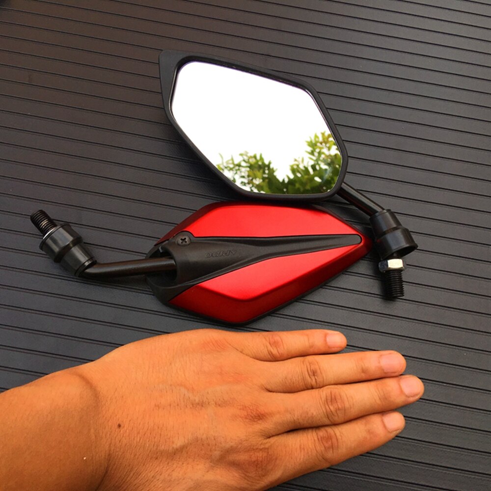 Universual Motorfiets Achteruitkijkspiegels Motorbike 360 Graden Rotatie Motorrijwiel Scooter Side Spiegels 10Mm