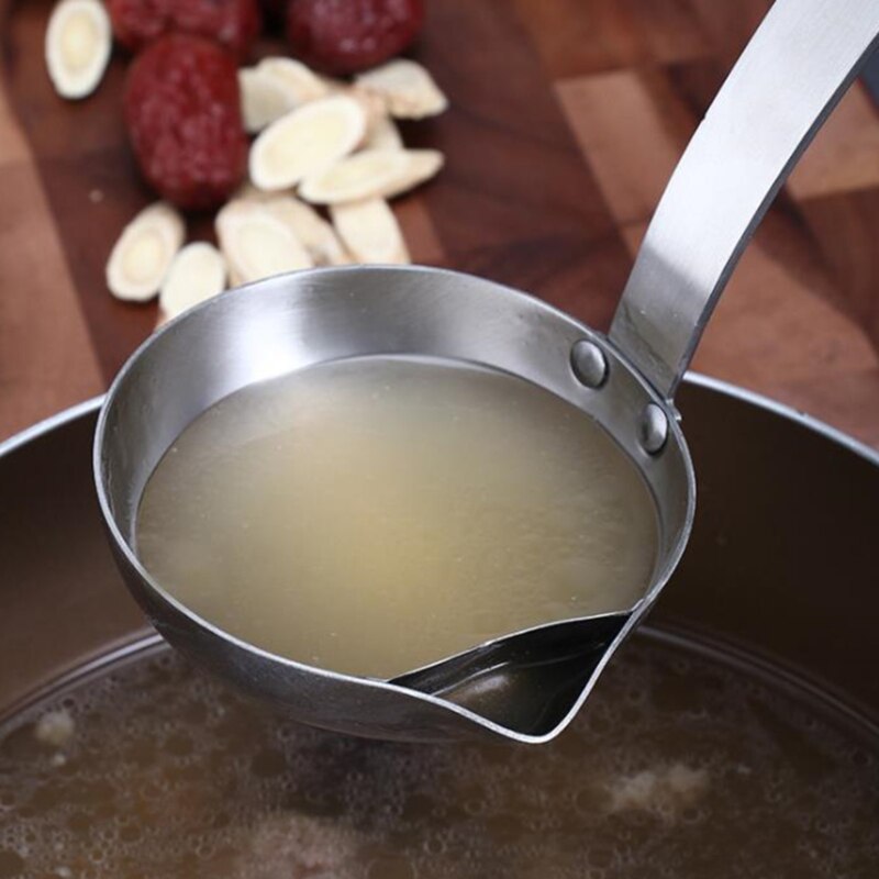Stainless Steel Scoop Soup Oil Separator Grease Filter Spoon Cooking Colander Tools Kitchen Accessories