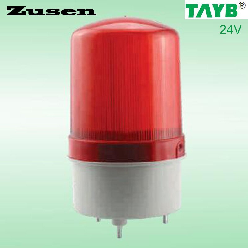 Zusen TB1101J 24v Alarm rolling Signal Warn Warning yellow LED Lamp with buzzer: Red
