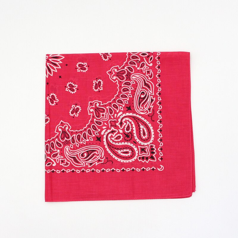 Lys forår sommer farve paisley tørklæder bomuld bandana til kvinder pige heawear pink rosa gul orange hårbånd: Rose