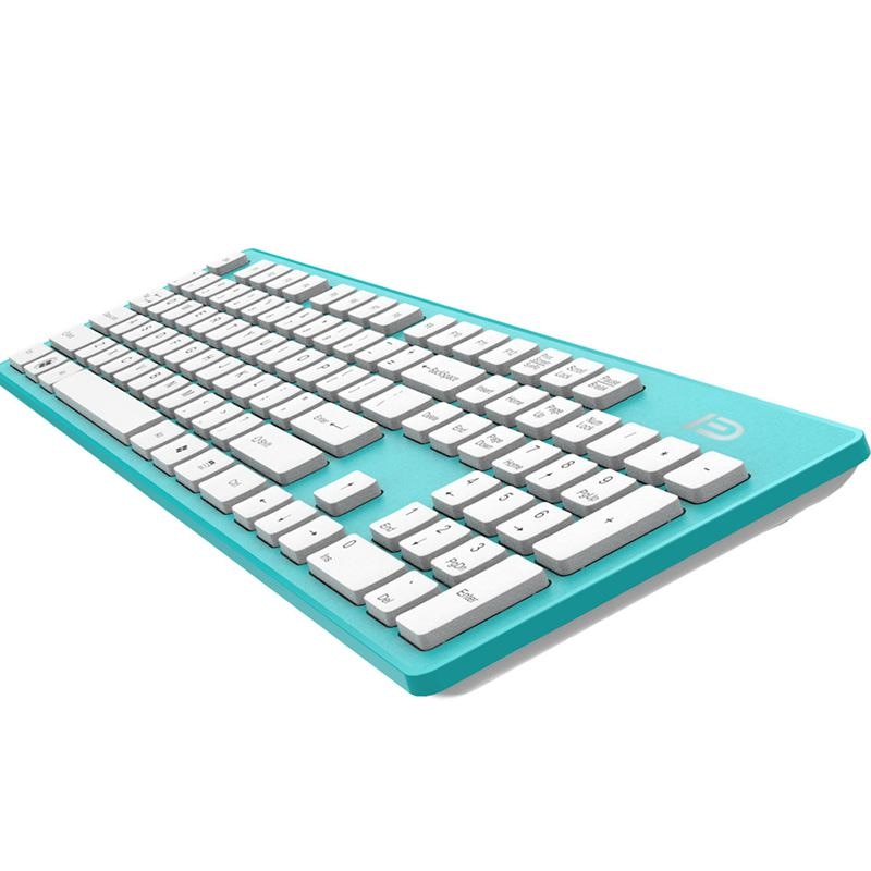 FD Full-Size 2.4Ghz Wireless Keyboard Mouse Combo Ultra Slim Compact Portable Keyboard Mice Set for PC Desktop Laptop Home and O