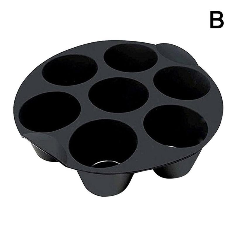 7 Holes Cake Cup Muffin Cup For 3.5-5.8L Various Models Of Air Fryer Molds Cupcake Cake Muffin Baking Cups Air Fryer Accessorie: 21cm