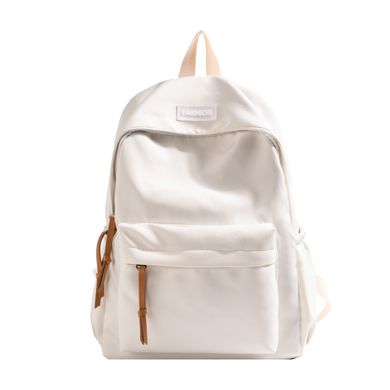 Kawaii grande capacidade all-match mochila versão coreana saco de armazenamento simples de volta às aulas material de escritório bonito papelaria: Branco