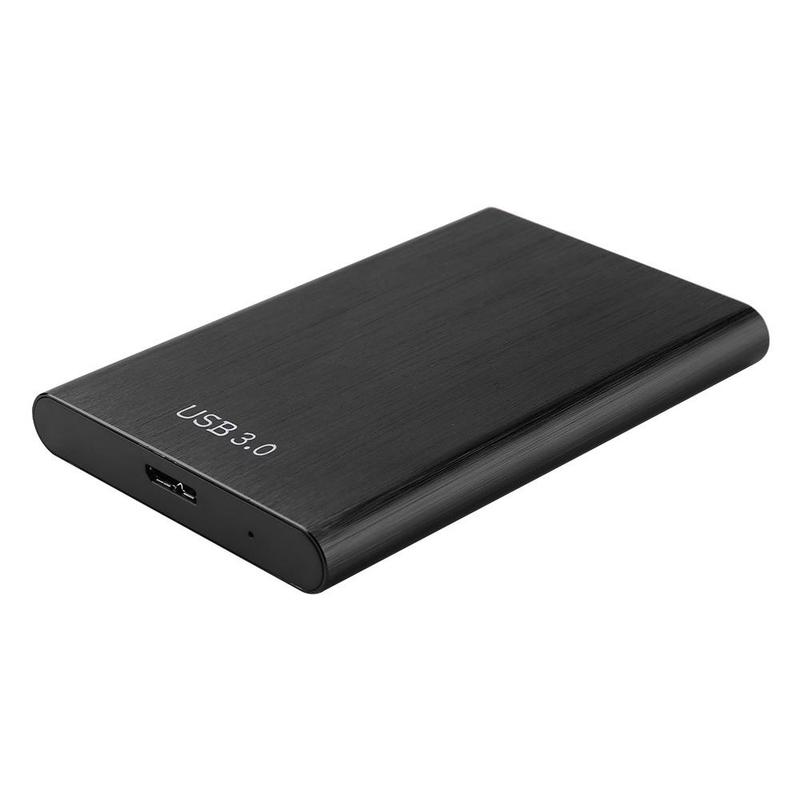 1pcs 2.5&quot; Portable External Hard Drive 2tb Usb3.0 Hard Speed Devices Enclosure Desktop High Disk Storage Lapto Z4y4: Black