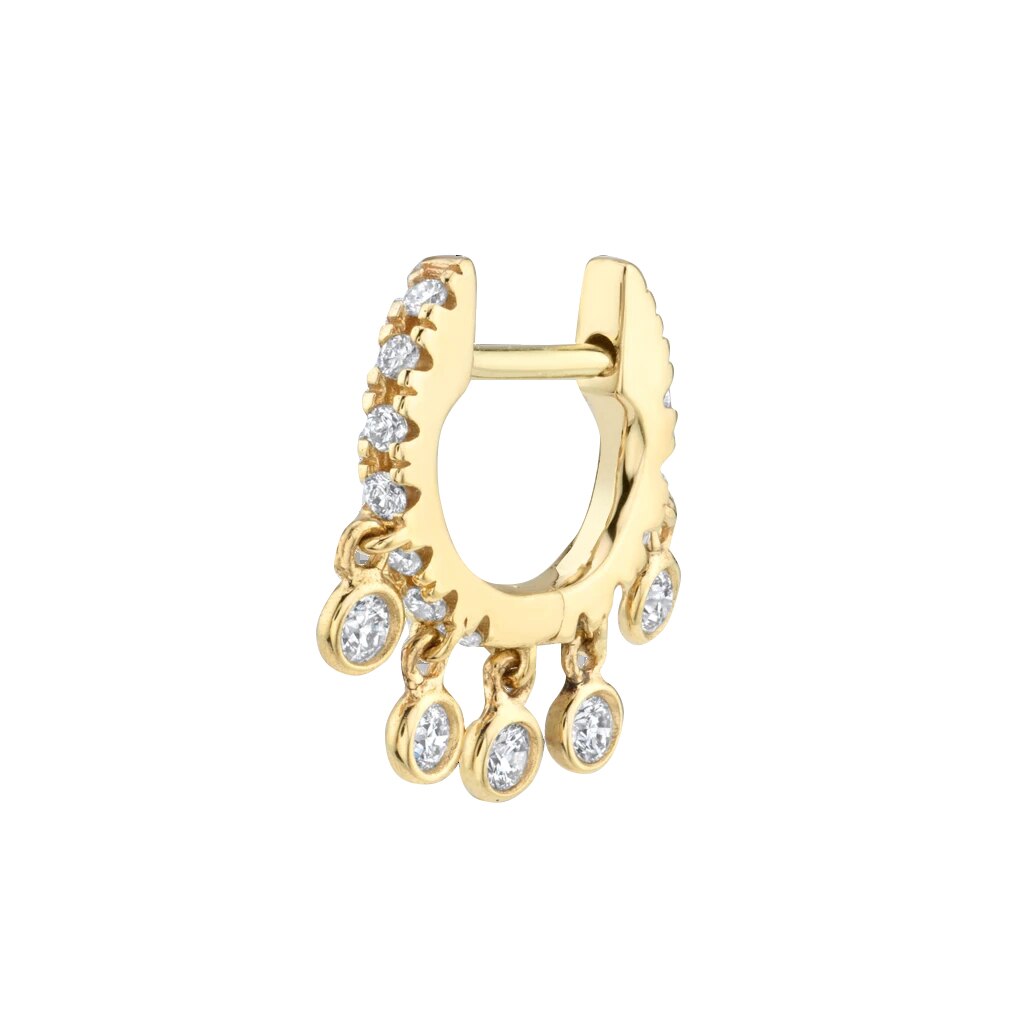 1pc øreben spænde huggie øreringe kvindelig krystal perle lille cirkel øreringe til kvinder minimalistiske smykker: 1