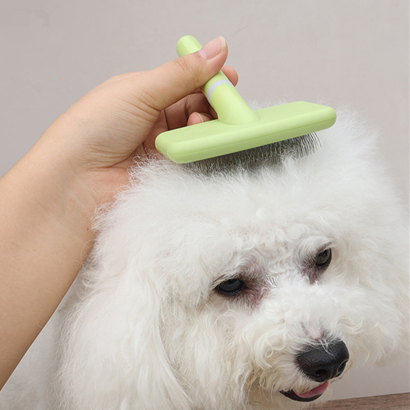 Hondenborstel Pet Hair Remover Massage Hondenkammen Pet Grooming Roestvrijstalen borstel voor honden Knoopopening Kattenkam Hondenaccessoires