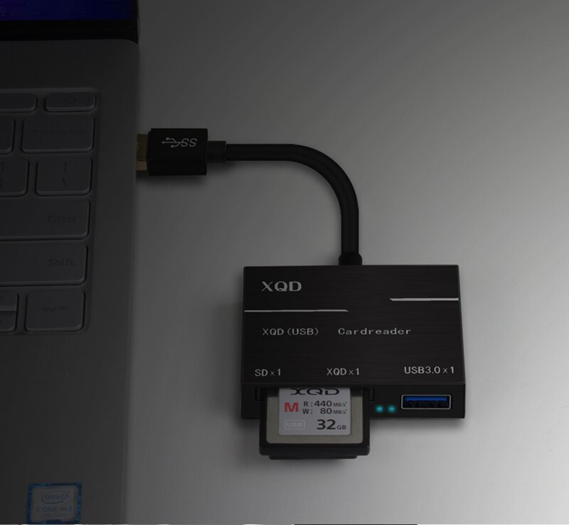 Xqd sd kortleser xqd 2.0 usb 3.0 usb flash disk hub minnekortleser adapter for lexar for sony kamera datamaskin