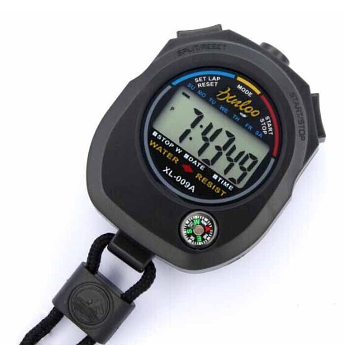 Chronograaf Counter Timer Lcd Digitale Sport Stopwatch Handheld Sport Stopwatch Met Riem Professionele