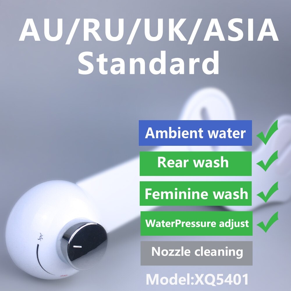 Bidet toliet sæde klart bagtil toliet sæde toliet sædevarmer toliet bidet sprøjte toilet bidet selvrensende numse: Ru std  xq5401