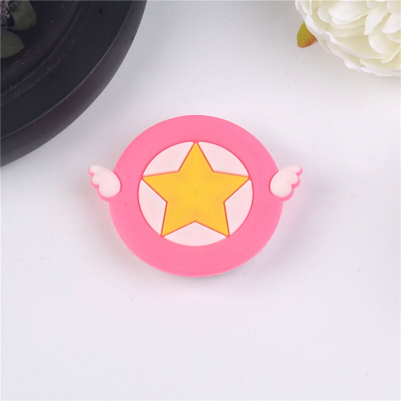 chat mignon dessin animé mobile anneau telephone portable porte carte accessoires telepsupport pour téléphone universel Coloré Téléphone Portable Accessoire Support Support Extensible Téléphones Poignée de Support: Five-pointed star