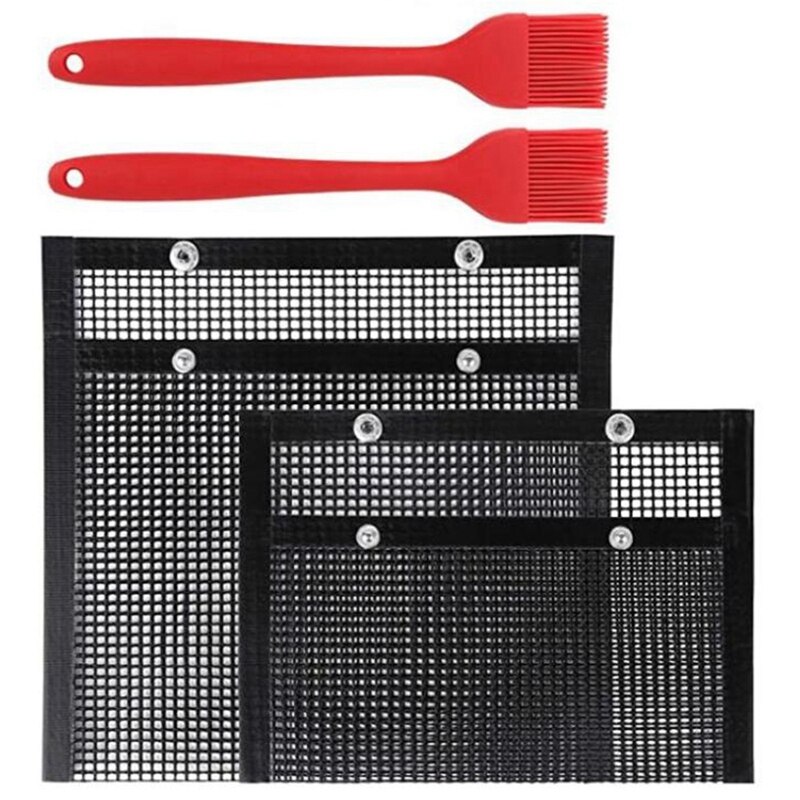 Sac de cuisson antiadhésif sac de cuisson barbecue Grill maille sac cuit au four résistance à haute température réutilisable facile à pique-nique outil: Default Title