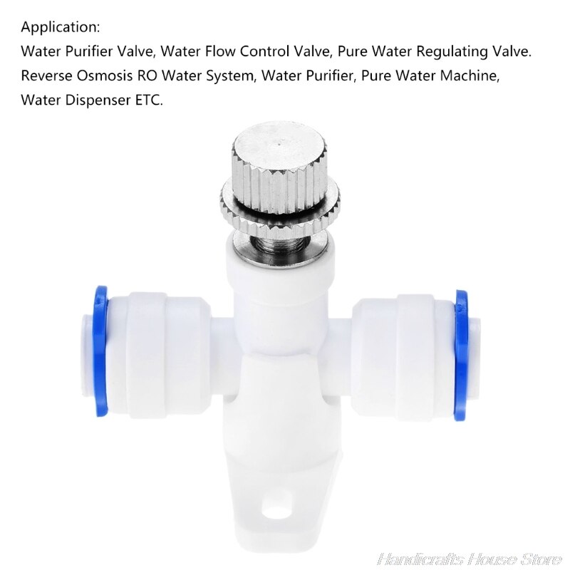 Reverse Osmosis 1/4" Hose RO Water Flow Adjust Valv-e Regulator Waterflow Control Valv-e Connector Fitting Water Speed M15 21