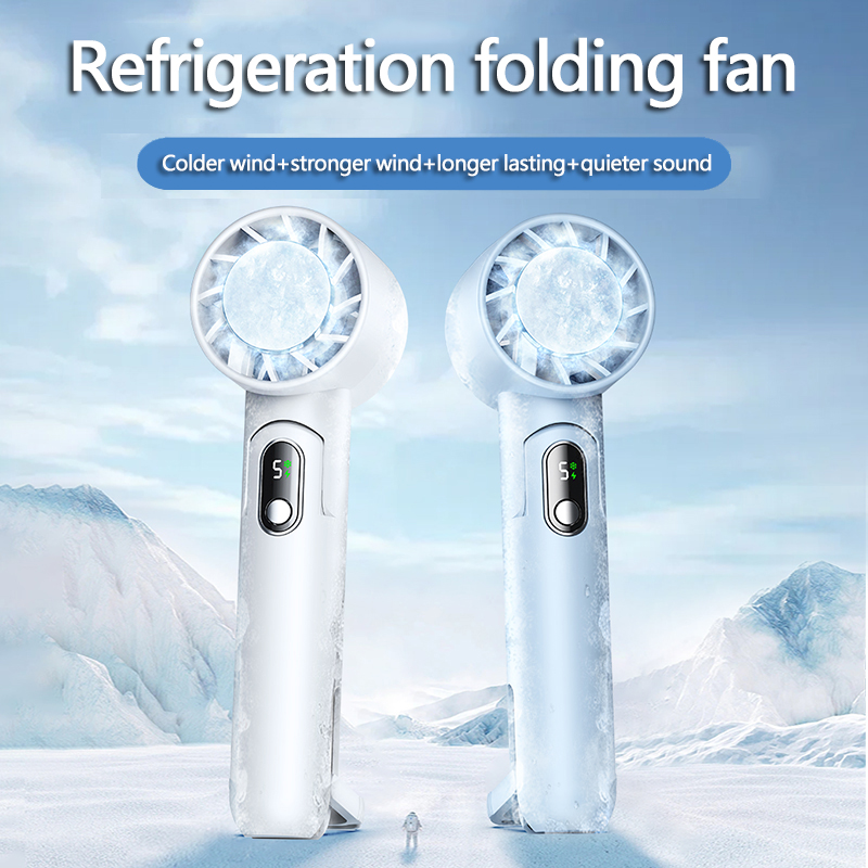 Xiaomi Kühlung Eisbeutel Mini-Handventilator faltbar hängender Hals tragbar USB-Außenladung Bao 4000 mAh 5 Geschwindigkeiten Ventilator