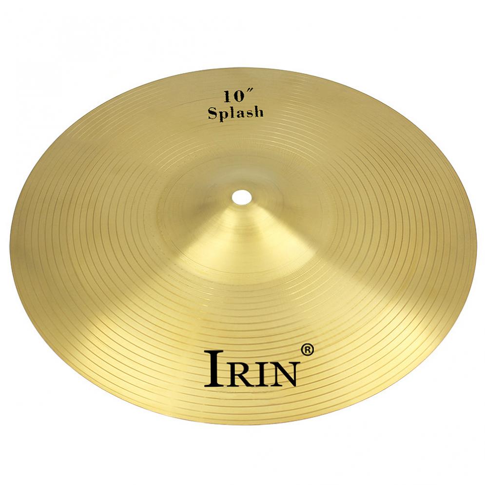 10 Inch Brass Alloy Splash Crash Cymbal Drum for Percussion Instruments Players Beginner