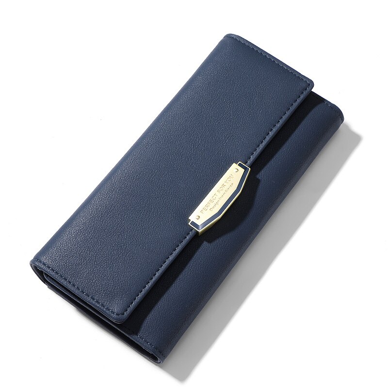 WEICHEN Large Capacity Trifold Women Wallet Brand Female Wallets Long Clutch Purse Leather Hand bag Brand Carteira