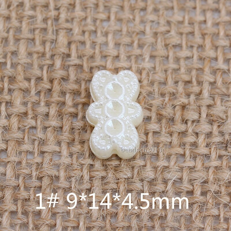 50 teile/los Blume Rose formen Nähen AUF Flatback ABS Nachahmung Perle Mit Loch Edelsteine Charms Kosmetische Zubehör DIY: No1
