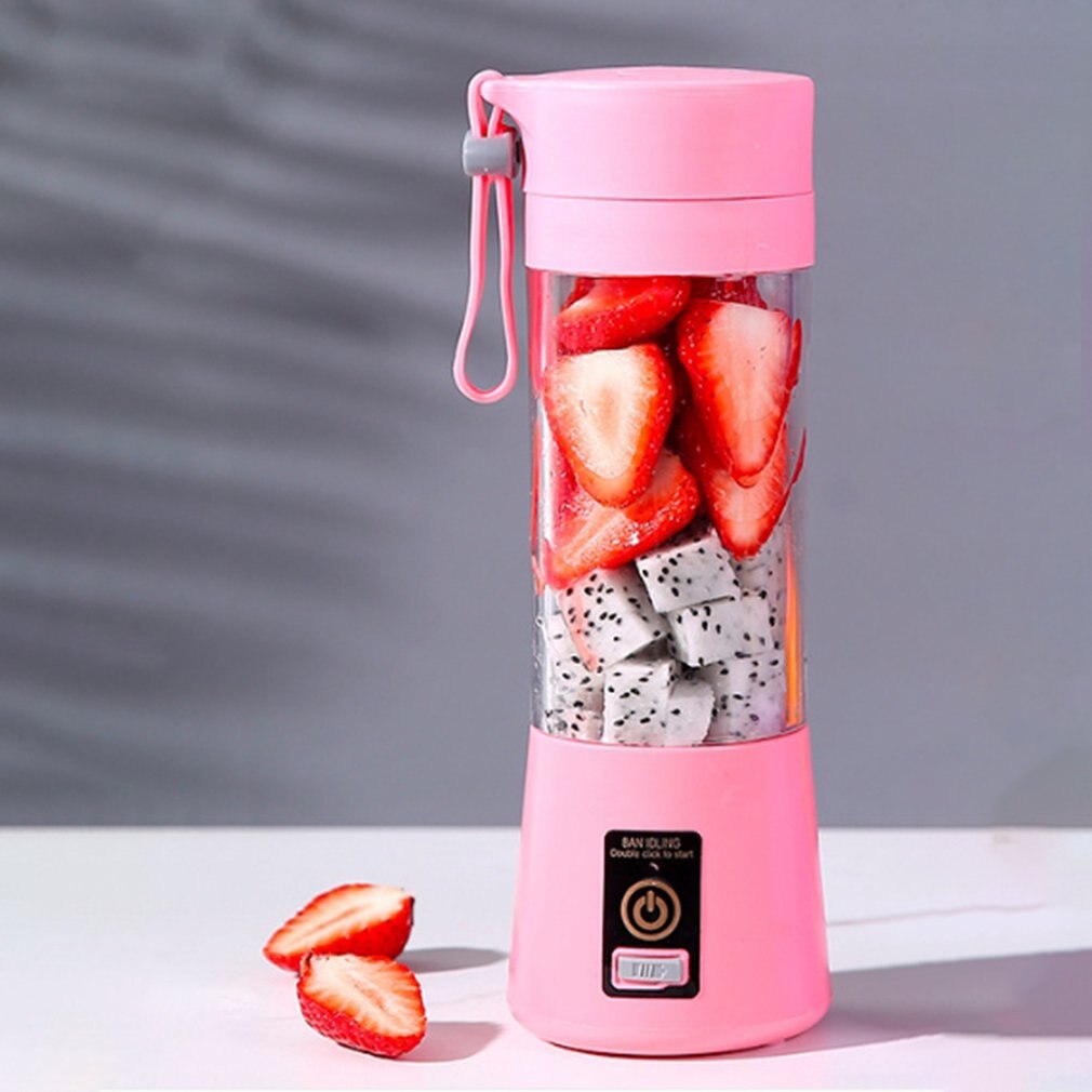 Draagbare Blender Usb Mixer Elektrische Juicer Machine Smoothie Blender Mini Keukenmachine Persoonlijke Blender Beker Sap Blenders: pink