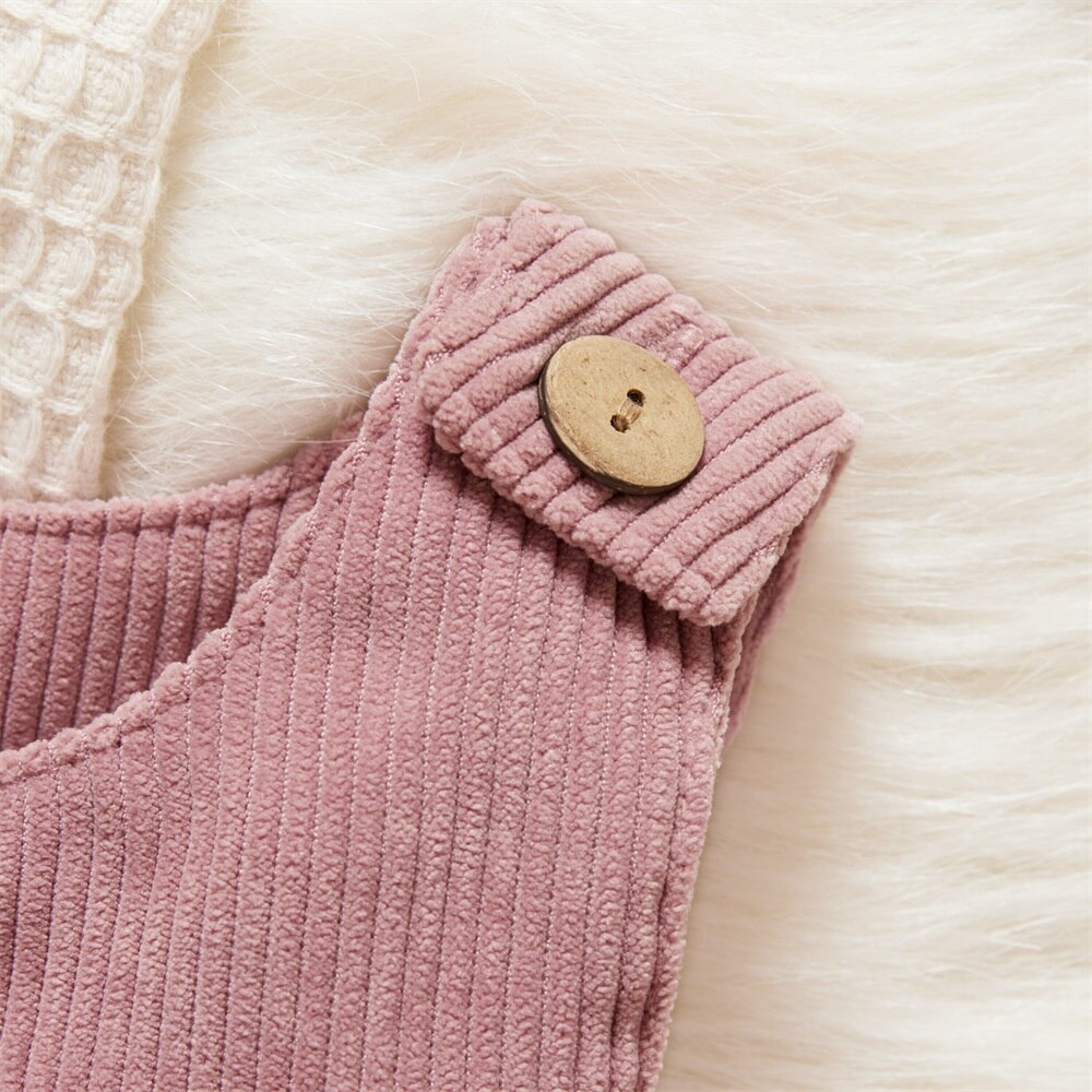 PatPat 2 stücke Solide Kabel und Leopard drucken Lange-hülsenspielanzug Baby einstellen