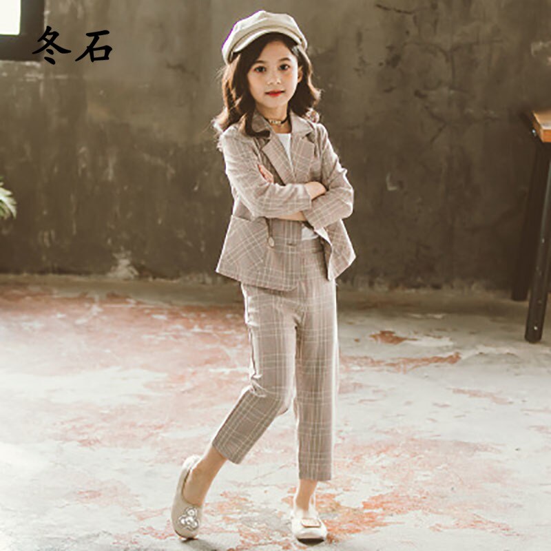 Tiener Meisjes Kleding Set Herfst Meisjes Plaid Suits Jassen Broek School Trainingspak Meisjes Kleding Kinderkleding 8 10 Jaar